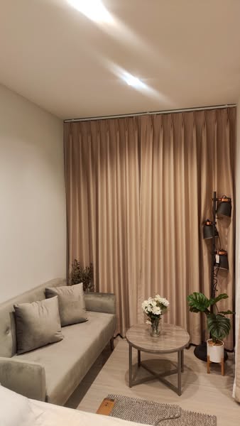 living room and bathroom of Life Sathorn Sierra ไลฟ์ สาทร เซียร์รา