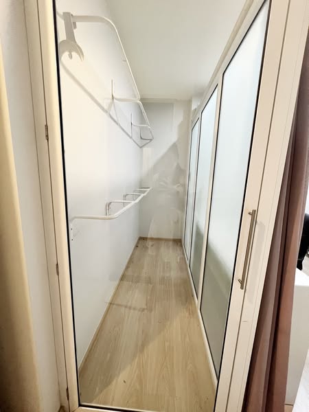 room interior and bathroom of Noble Revolve Ratchada 1