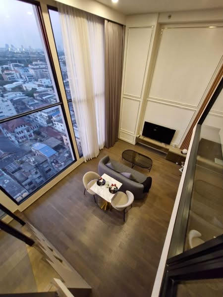 living room and bedroom of Park Origin Ratchathewi