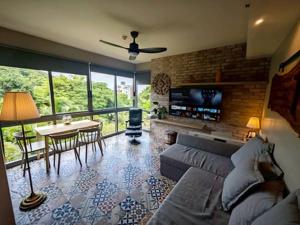 living room and bedroom of Unixx South Pattaya