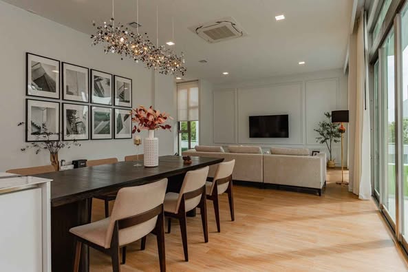 living room and kitchen of VIVE Rama 9