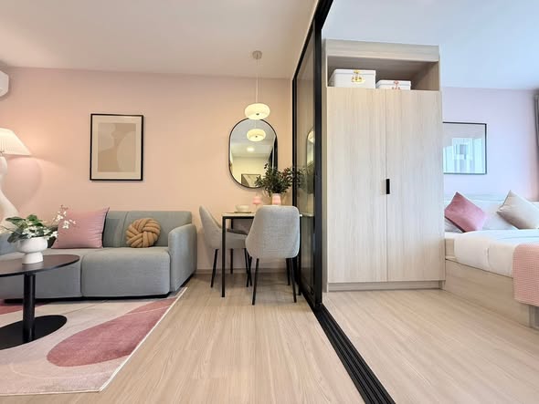 bedroom and living room of The Base Bukit Phuket เดอะ เบส บูกิต ภูเก็ต