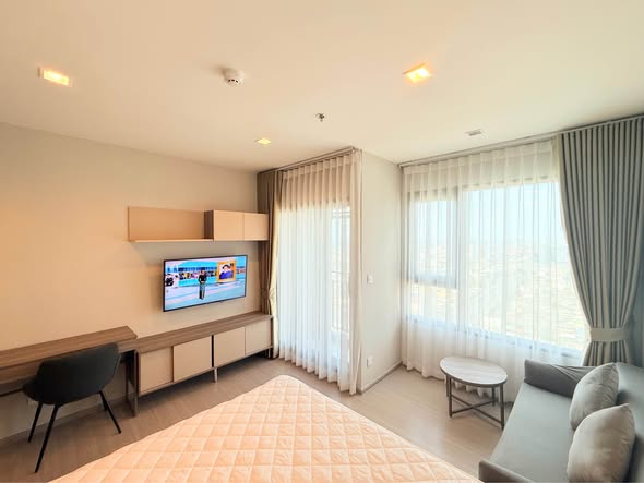 living room and bedroom of Life Sathorn Sierra ไลฟ์ สาทร เซียร์รา