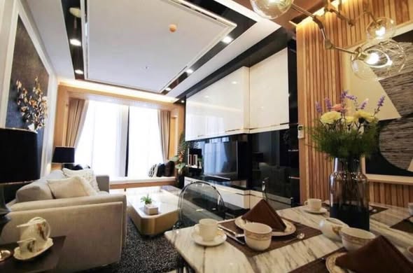 bedroom and living room of Noble Ploenchit