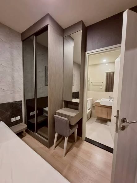 bedroom and room interior and bathroom of Noble Revolve Ratchada 1