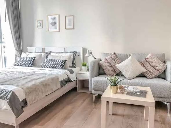 bedroom and living room of Park Origin Phrom Phong