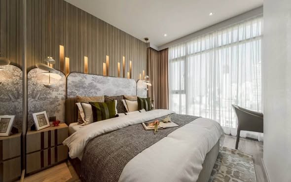 bedroom of Rhythm Ekkamai Estate