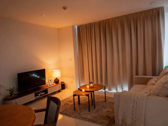 bedroom and living room and bathroom of Sathorn Prime Residence