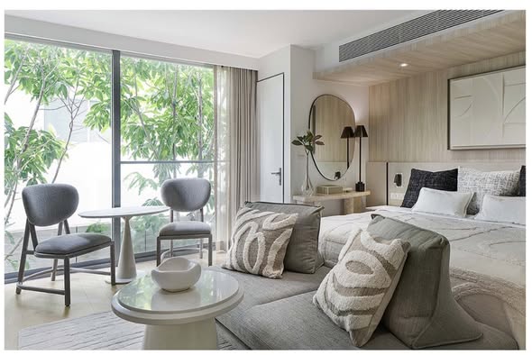 living room and bedroom of SCOPE Promsri