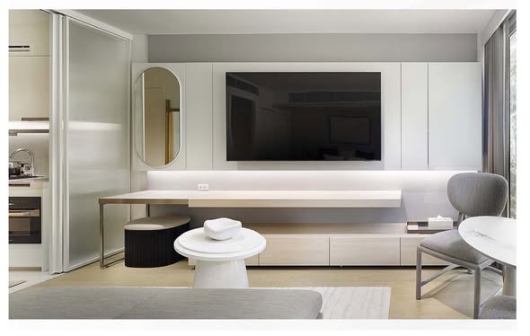 living room and room interior and bathroom of SCOPE Promsri