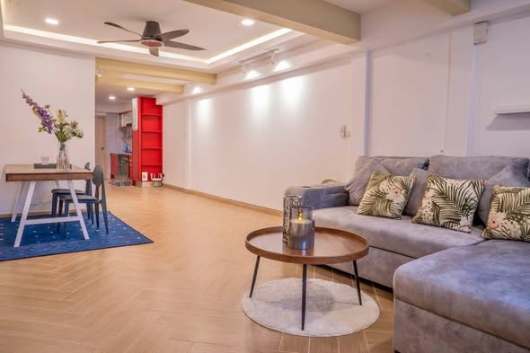 living room of The Roof Townhome