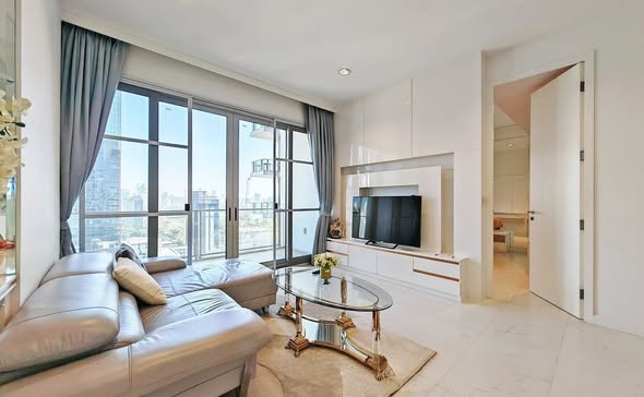 living room and bedroom of 185 Rajadamri