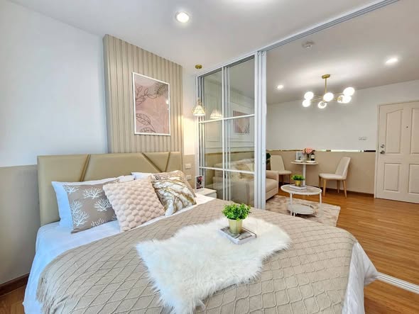 bedroom of double u condo ลาดพร้าว-วังหิน