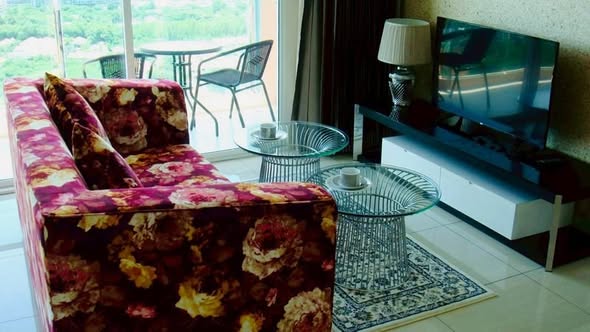 bedroom and living room of Grande Caribbean Condo