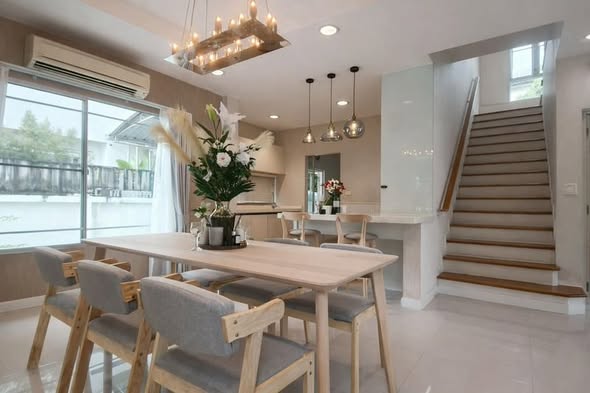 living room and room interior and kitchen of Nantawan Rama 9 Srinakarin