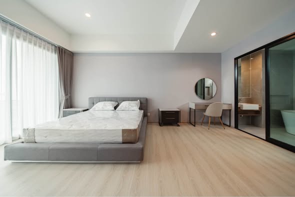 bedroom and room interior of Nirvana DEFINE Krungthep Kreetha | เนอวานา ดีฟายน์ กรุงเทพกรีฑา