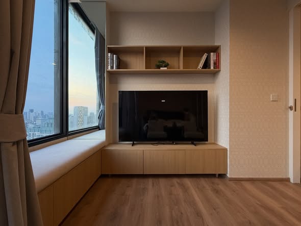 living room and bedroom of Noble Form Thonglor โนเบิล ฟอร์ม ทองหล่อ