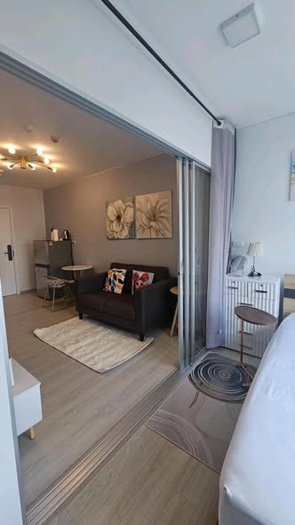 living room and bedroom and room interior of Plum Condo Sukhumvit 62