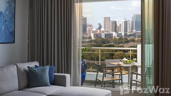 living room and bedroom of Shama Lakeview Asoke Bangkok