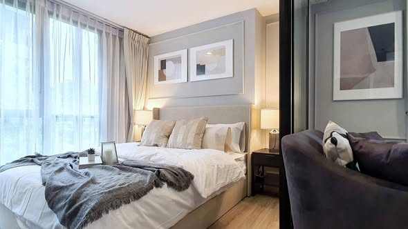 bedroom of The Belgravia Condo Ratchada Ladprao15