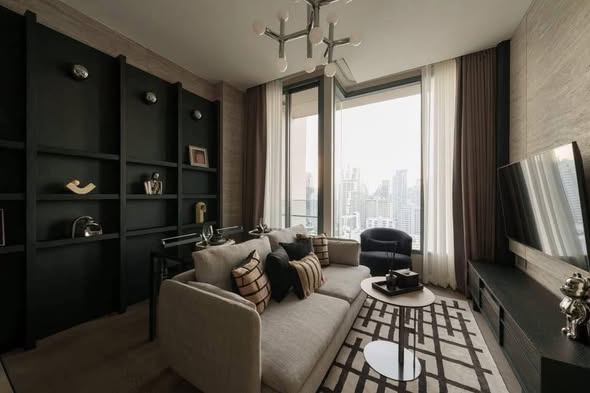 living room and bedroom of THE ESSE ASOKE