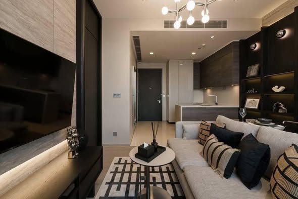 living room and bedroom of THE ESSE ASOKE