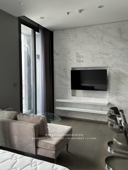 living room and bedroom of THE ESSE at SINGHA COMPLEX