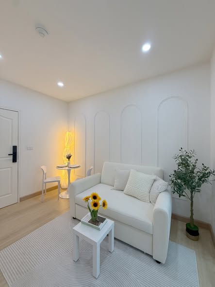 living room and bedroom of The Kith Plus Sukhumvit 113