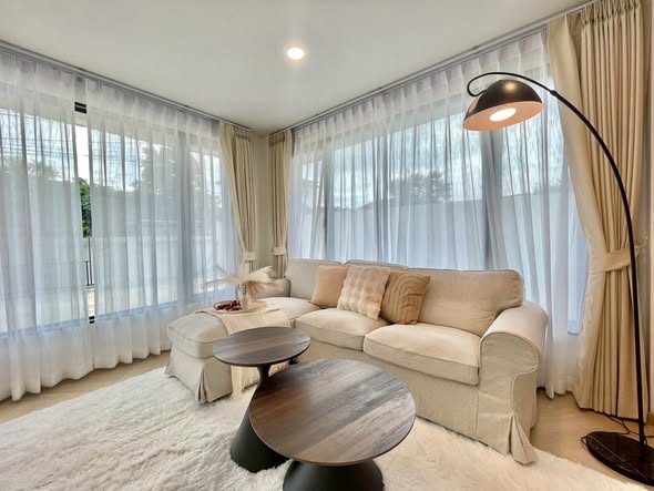 living room and bedroom of บ้านเดี่ยว 2 ชั้น อยู่อาศัย (อุปกรณ์ สาธิตAerodynamics)