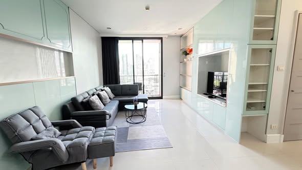 living room and room interior of Aguston Sukhumvit 22