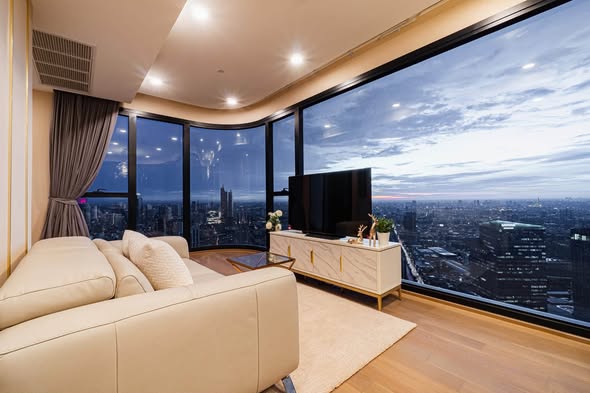 living room and bedroom of Ashton Chula-Silom