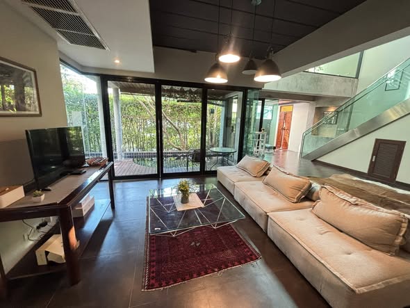living room and room interior of Bangkok Luxury Pool Villa Thonglor