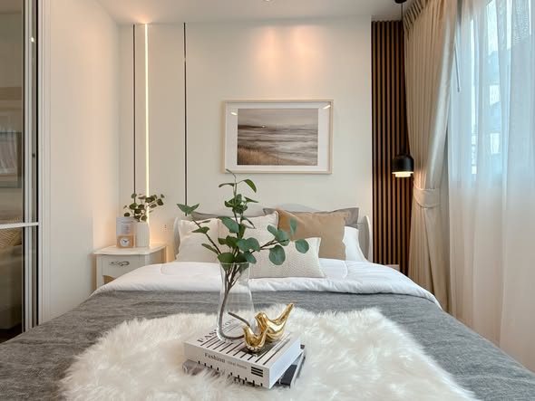 bedroom of D condo ramindra