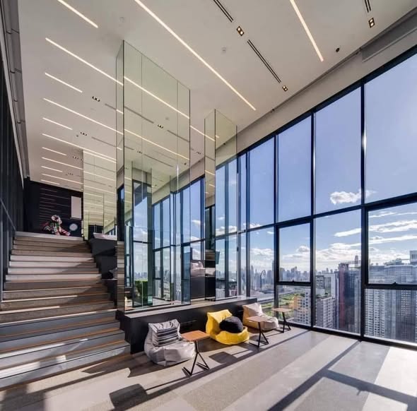 living room and room interior of IDEO Rama9 – Asoke
