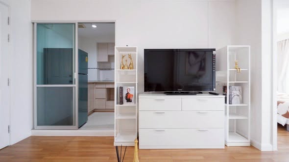 living room and bedroom and room interior of Lumpini Park Riverside Rama 3