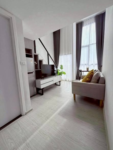 living room and bedroom of Origin Plug&Play Ramkhamhaeng Triple Station