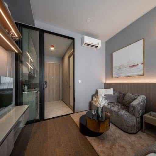 bedroom and living room and room interior of Park​ Origin​ Phaya Thai