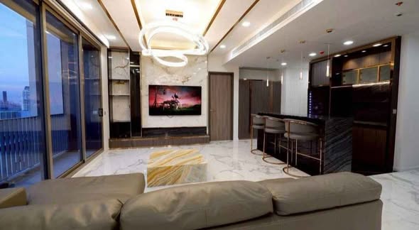 living room of Rhythm Charoenkrung Pavillion