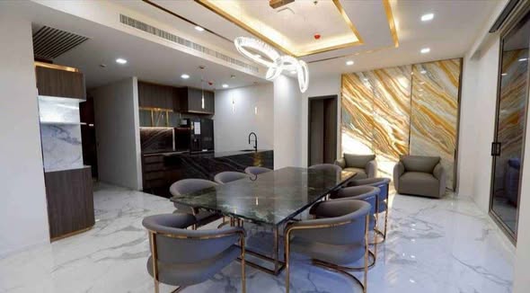 living room and room interior of Rhythm Charoenkrung Pavillion