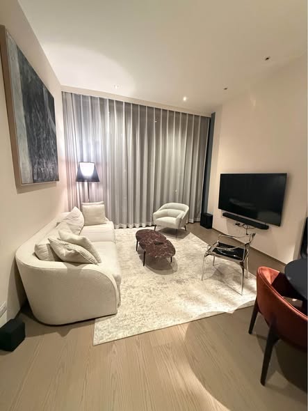 living room and bedroom of SCOPE Langsuan