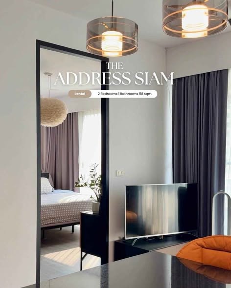 bedroom and room interior of The Address Siam