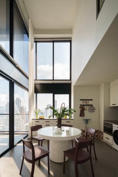 living room and room interior of The Lofts Silom by Raimon Land