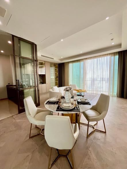 living room and room interior of The Residences at Mandarin Oriental Bangkok