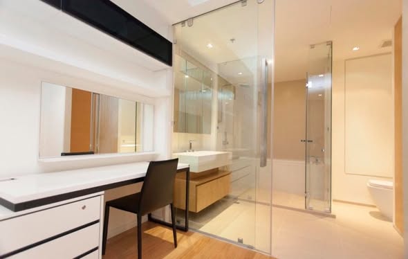 room interior and bathroom of The River Condominium