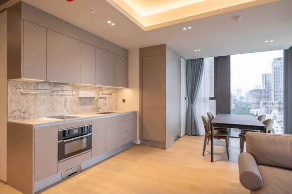 kitchen of Tonson One Residence ต้นสน วัน เรสซิเดนซ์