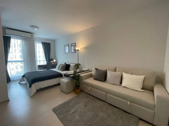 living room and bedroom of Unio Sukhumvit 72 Phase 2 Building A