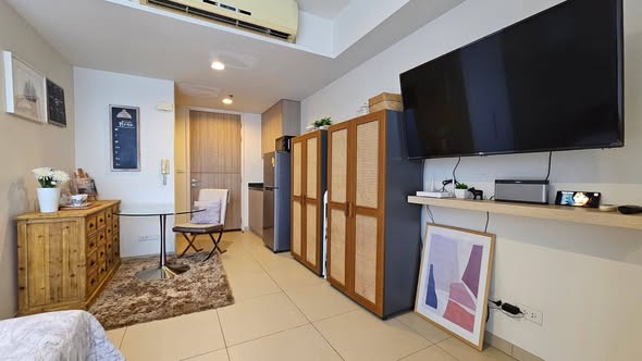 living room and bedroom of Unixx South Pattaya