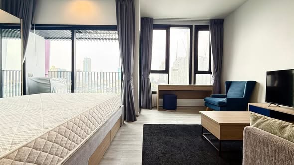 bedroom and living room of XT Ekkamai