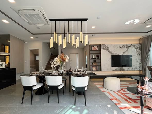 living room and room interior and kitchen of มัณฑนา บางนา กม.15 | MANTANA Bangna km. 15