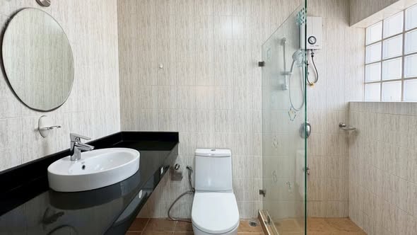 bathroom of บ้านเดี่ยว 2 ชั้น อยู่อาศัย (อุปกรณ์ สาธิตAerodynamics)